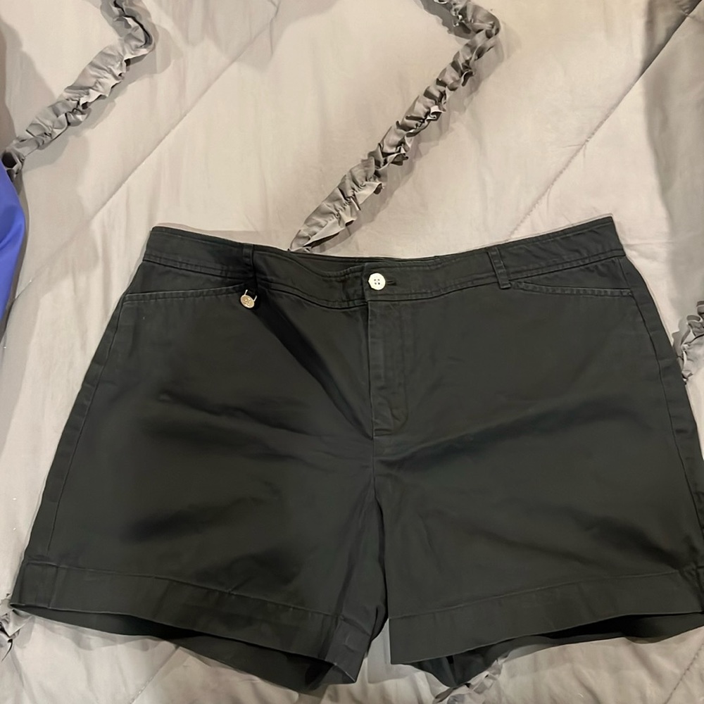 Black khaki shorts. Ralph Lauren. Size 16